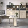 PRIMA Bookcase 2 Shelves with 2 Drawers and 2 Doors in Oak - Image 12