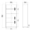 PRIMA Bookcase 4 Shelves in Black Woodgrain - Image 2