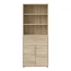 PRIMA Bookcase 3 Shelves with 2 Drawers + 2 Doors in Oak - Image 11