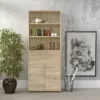 PRIMA Bookcase 3 Shelves with 2 Drawers + 2 Doors in Oak - Image 7