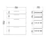 PRIMA Bookcase 2 Shelves with 2 Drawers + 2 File Drawers in Black Woodgrain - Image 4
