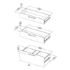 PRIMA Bookcase 2 Shelves with 2 Drawers + 2 File Drawers in Black Woodgrain - Image 2