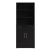 PRIMA Bookcase 4 Shelves with 2 Doors in Black Woodgrain - Image 12