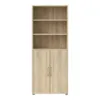 PRIMA Bookcase 4 Shelves with 2 Doors in Oak - Image 10