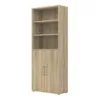 PRIMA Bookcase 4 Shelves with 2 Doors in Oak - Image 9
