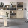 PRIMA Bookcase 4 Shelves with 2 Doors in Oak - Image 7