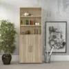 PRIMA Bookcase 4 Shelves with 2 Doors in Oak - Image 6