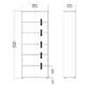 PRIMA Bookcase 5 Shelves in Black Woodgrain - Image 2