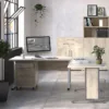 PRIMA Bookcase 1 Shelf with 2 Drawers and 2 Doors in Oak - Image 7