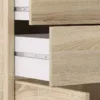 PRIMA Bookcase 1 Shelf with 2 Drawers and 2 Doors in Oak - Image 6