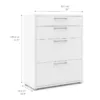 PRIMA Office Storage with 2 Drawers + 2 File Drawers in White - Image 2