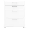 PRIMA Office Storage with 2 Drawers + 2 File Drawers in White - Image 11