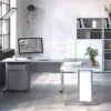 PRIMA Office Storage with 2 Drawers + 2 File Drawers in White - Image 8