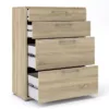 PRIMA Office Storage with 2 Drawers + 2 File Drawers in Oak - Image 8
