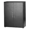 PRIMA Bookcase 2 Shelves with 2 Doors in Black Woodgrain - Image 4