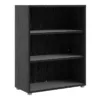 PRIMA Bookcase 2 Shelf in Black Woodgrain