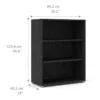 PRIMA Bookcase 2 Shelf in Black Woodgrain - Image 3