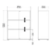 PRIMA Bookcase 2 Shelf in Black Woodgrain - Image 2