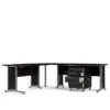 PRIMA Corner Desk Top in Black Woodgrain with Silver Grey Steel Legs - Image 6