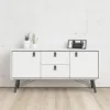 RY Sideboard 2 Doors + 2 Drawers in Matt White - Image 6