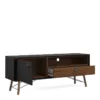 RY TV-Unit 1 Door + 1 Drawer in Matt Black and Walnut - Image 9