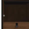 RY China Cabinet 1 Door + 1 Glass Door + 1 Drawer in Matt Black and Walnut - Image 7