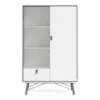 RY China Cabinet 1 Door + 1 Glass Door + 1 Drawer in Matt White - Image 14