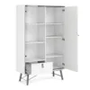 RY China Cabinet 1 Door + 1 Glass Door + 1 Drawer in Matt White - Image 12