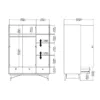 RY China Cabinet 1 Door + 1 Glass Door + 1 Drawer in Matt White - Image 4