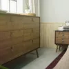 RY Wide Double Chest of 6 Drawers in Matt Black and Walnut - Image 13