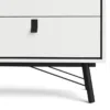 RY Wide Double Chest of 6 Drawers in Matt White - Image 5