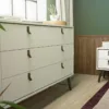 RY Wide Double Chest of 6 Drawers in Matt White - Image 10