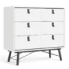 RY Double Chest of 6 Drawers in Matt White