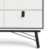 RY Double Chest of 6 Drawers in Matt White - Image 5