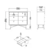RY Double Chest of 6 Drawers in Matt White - Image 4