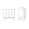 RY Double Chest of 6 Drawers in Matt White - Image 3