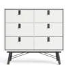 RY Double Chest of 6 Drawers in Matt White - Image 13
