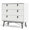 RY Double Chest of 6 Drawers in Matt White - Image 12