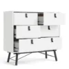 RY Double Chest of 6 Drawers in Matt White - Image 11
