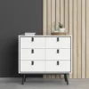 RY Double Chest of 6 Drawers in Matt White - Image 9
