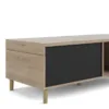 ROME Coffee Table with Sliding Top in Jackson Hickory Oak and Matt Black - Image 7