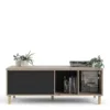 ROME Coffee Table with Sliding Top in Jackson Hickory Oak and Matt Black - Image 8