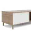 ROME Coffee Table with Sliding Top in Jackson Hickory Oak and Matt White - Image 8