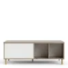 ROME Coffee Table with Sliding Top in Jackson Hickory Oak and Matt White - Image 2