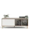 ROME Coffee Table with Sliding Top in Jackson Hickory Oak and Matt White - Image 9
