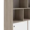ROME Bookcase 2 Sliding Doors in Jackson Hickory Oak and Matt White - Image 7