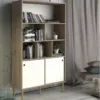 ROME Bookcase 2 Sliding Doors in Jackson Hickory Oak and Matt White - Image 11
