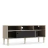 ROME TV-Unit 2 Sliding Doors in Jackson Hickory Oak and Matt Black - Image 12