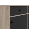 ROME Sideboard 2 Sliding Doors + 2 Drawers in Jackson Hickory Oak and Matt Black - Image 8