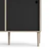 ROME Sideboard 2 Sliding Doors + 2 Drawers in Jackson Hickory Oak and Matt Black - Image 7